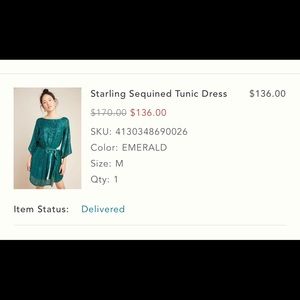 Anthropologie sequin dress